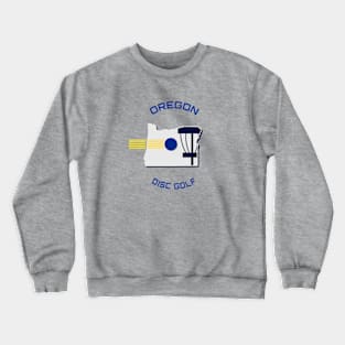 Oregon Disc Golf - State Flag White Crewneck Sweatshirt